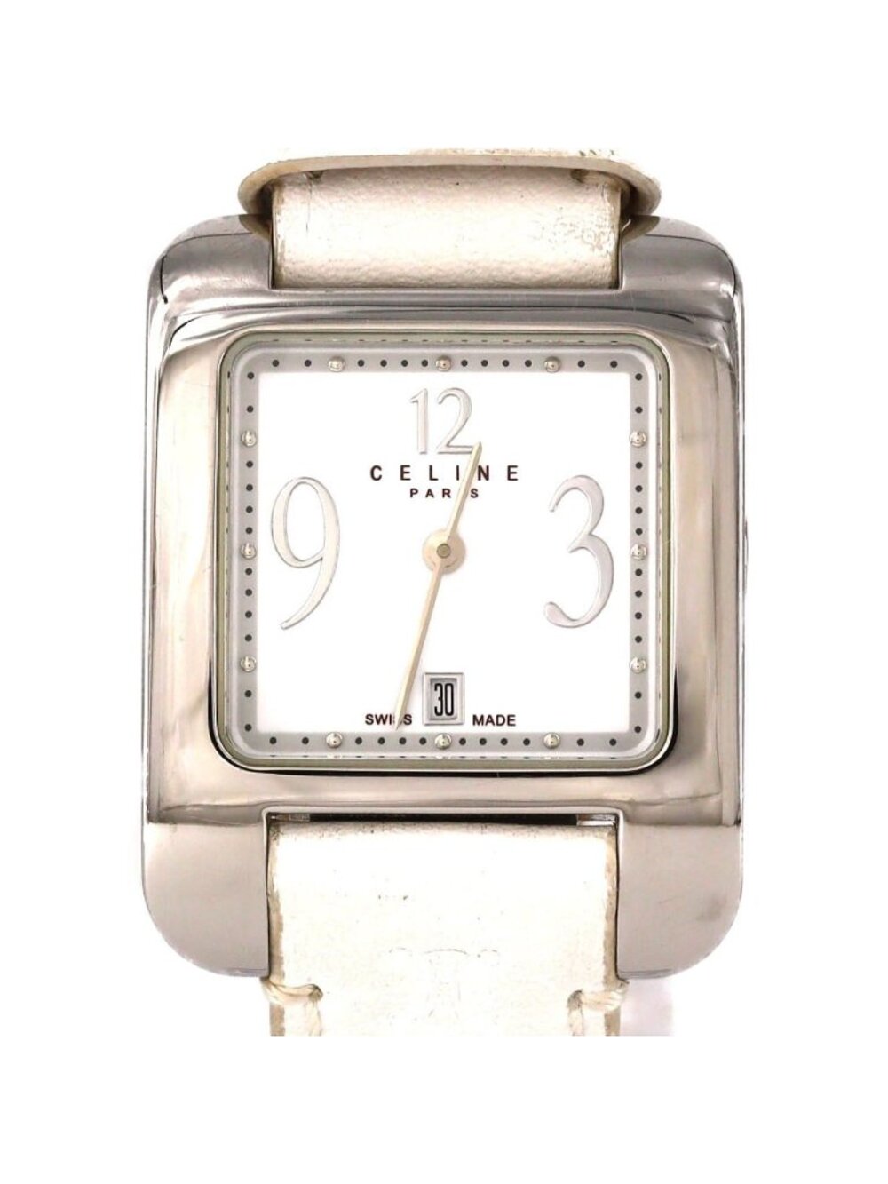 Celine Square Case Ss Quartz Watch
